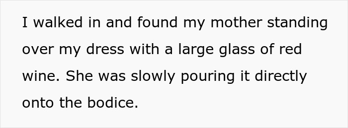 Mother Pours Wine Over Daughter’s Wedding Dress While Smiling, Says It’s Fate