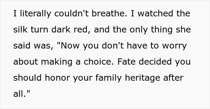 Mother Pours Wine Over Daughter’s Wedding Dress While Smiling, Says It’s Fate