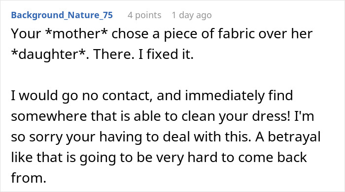 Mother Pours Wine Over Daughter’s Wedding Dress While Smiling, Says It’s Fate