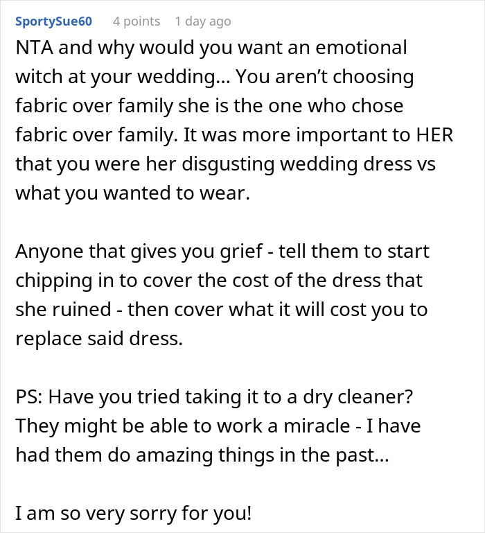 Mother Pours Wine Over Daughter’s Wedding Dress While Smiling, Says It’s Fate