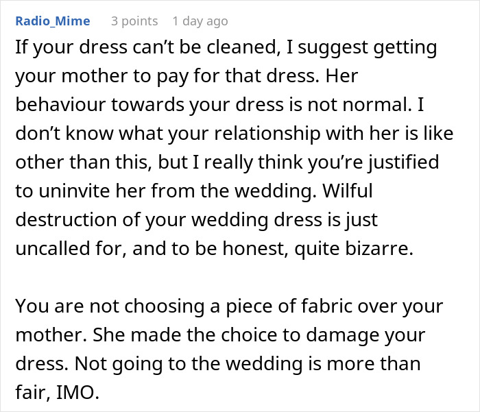 Mother Pours Wine Over Daughter’s Wedding Dress While Smiling, Says It’s Fate