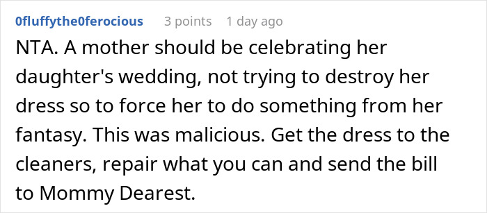 Mother Pours Wine Over Daughter’s Wedding Dress While Smiling, Says It’s Fate