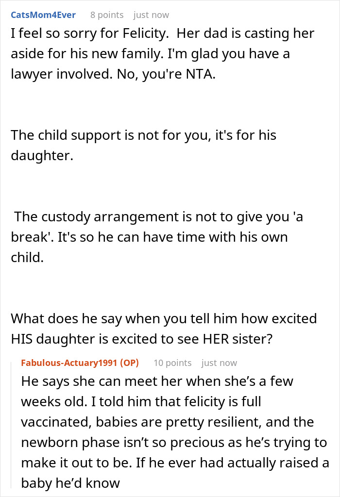 Dad Hits Pause On 10YO To Focus On New Baby, Expects Ex To Drop Child Support And Go Along With It