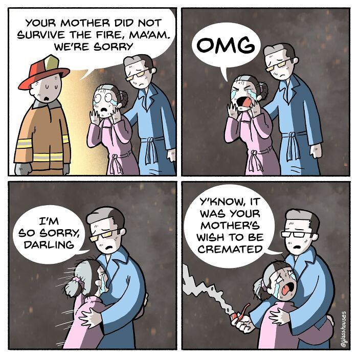 If You&rsquo;re A Fan Of Dark Humor, You Might Love These 35 New &lsquo;Glasshouses&rsquo; Comics