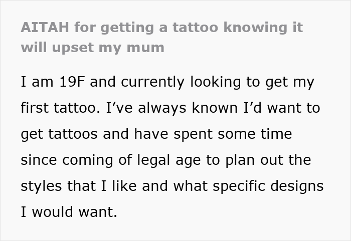 Parents Threaten 19YO Daughter For Wanting A Tattoo, Act Like She Announced A Crime Instead Of Ink