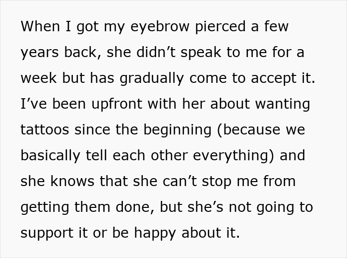 Parents Threaten 19YO Daughter For Wanting A Tattoo, Act Like She Announced A Crime Instead Of Ink