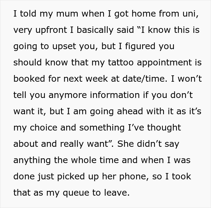 Parents Threaten 19YO Daughter For Wanting A Tattoo, Act Like She Announced A Crime Instead Of Ink