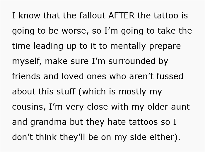 Parents Threaten 19YO Daughter For Wanting A Tattoo, Act Like She Announced A Crime Instead Of Ink