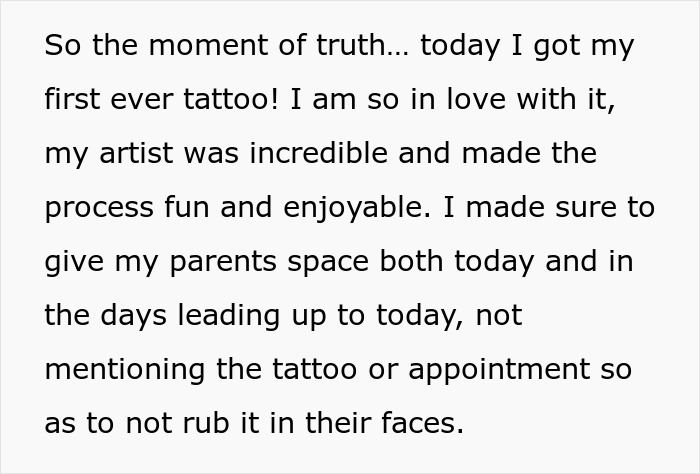 Parents Threaten 19YO Daughter For Wanting A Tattoo, Act Like She Announced A Crime Instead Of Ink