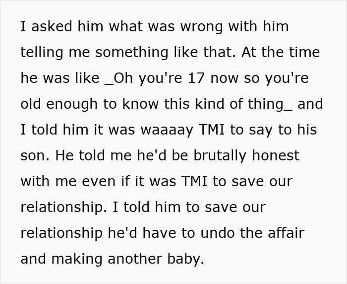 Dad Cheats And Gets Other Woman Pregnant, Acts As Victim When Teen Son Refuses To Play Happy Family