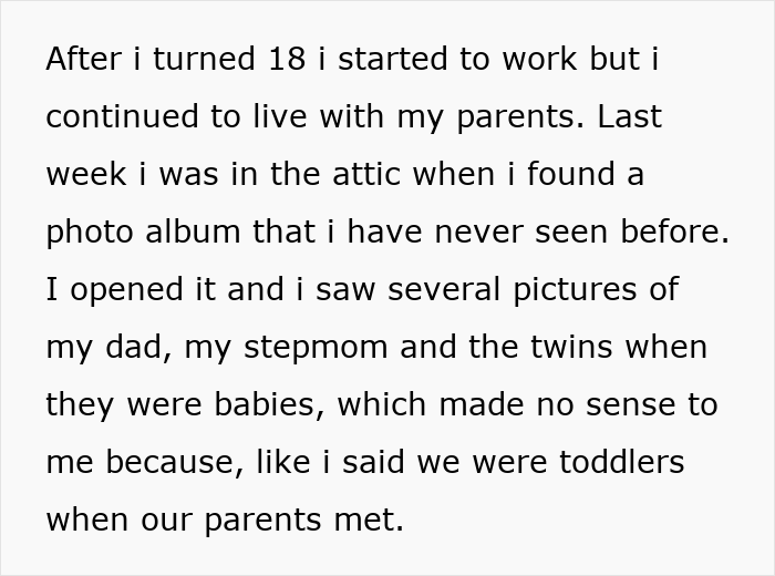 Cunning Dad Hides The Fact That New Wife Was His Affair Partner, 22YO Finds Out From Photo Albums