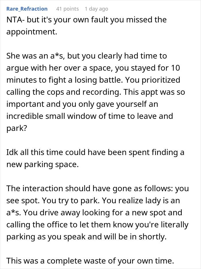 Man Misses Doctor&rsquo;s Appointment Because He Fights An Old Lady Over Parking Spot, Involves The Police
