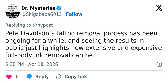 “How Does He Have $200k?”: Internet Baffled After Pete Davidson Shows Off Bare Arms Following Tattoo Removal