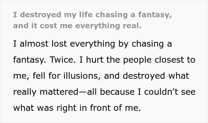&ldquo;I Destroyed My Life Chasing A Fantasy&rdquo;: Cheater Learns A Harsh Lesson, Gets Zero Sympathy