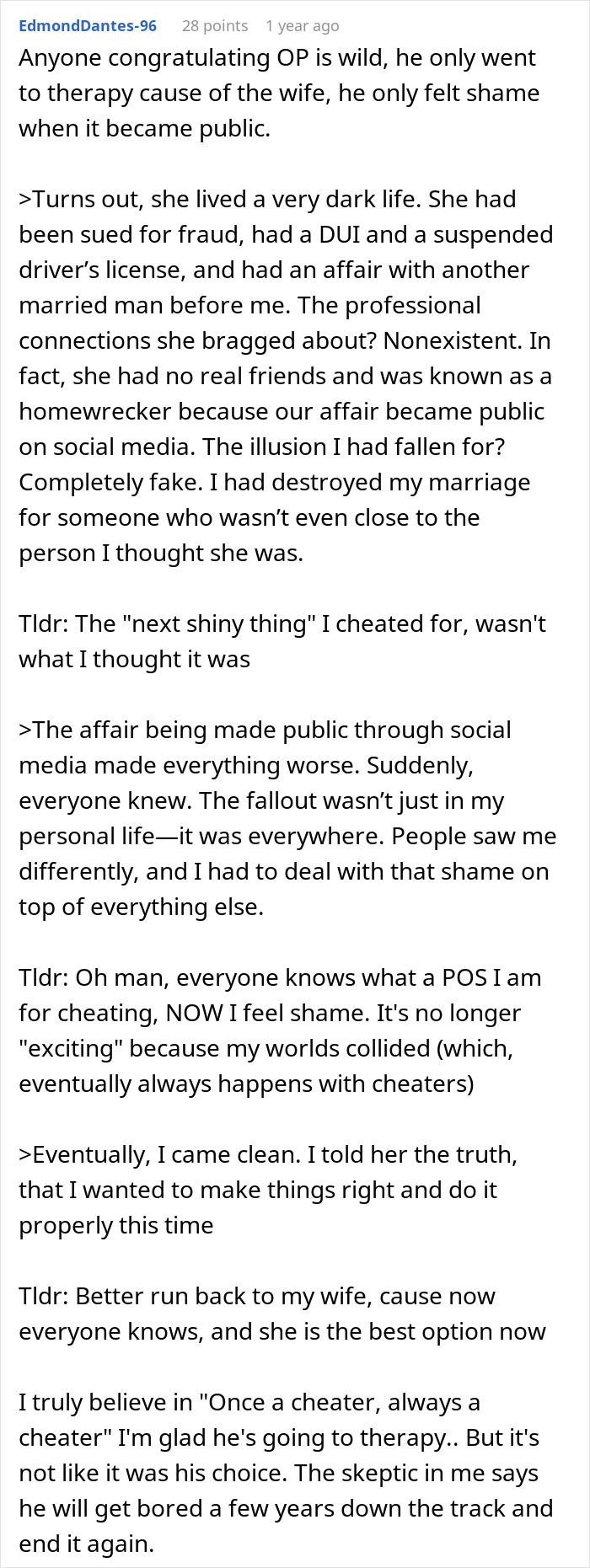 &ldquo;I Destroyed My Life Chasing A Fantasy&rdquo;: Cheater Learns A Harsh Lesson, Gets Zero Sympathy
