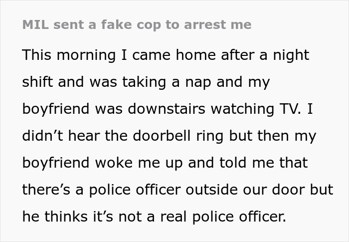 Homophobic MIL Tries To Get Son&rsquo;s BF Arrested By A Fake Cop Knowing He&rsquo;s A Real Police Officer Himself