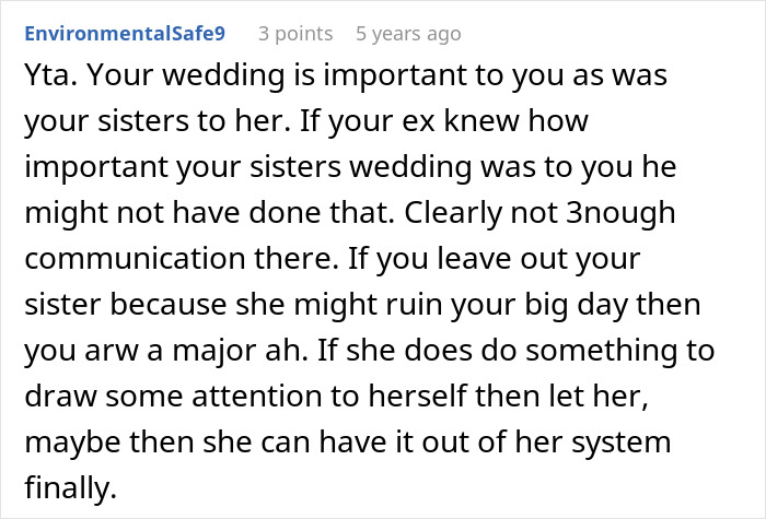 Woman Worries Sister Will Sabotage Her Wedding Because Of Past Incident, Considers Uninviting Her