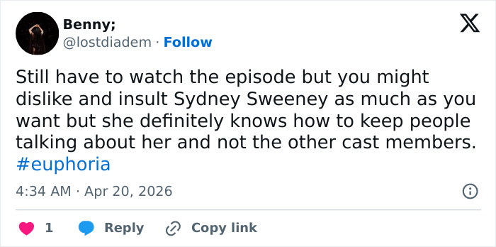 ‘Euphoria’ Backlash Grows As Sydney Sweeney Is “Degraded” In Newest Episode Of Season 3