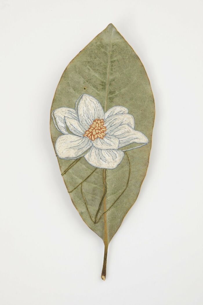 This Artist Embroiders Leaves And Plants, Turning Them Into Mesmerizing Botanical Sculptures (30 Pics)
