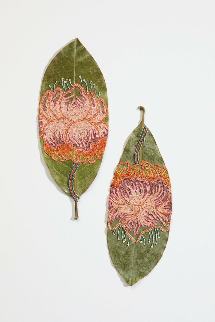 This Artist Embroiders Leaves And Plants, Turning Them Into Mesmerizing Botanical Sculptures (30 Pics)