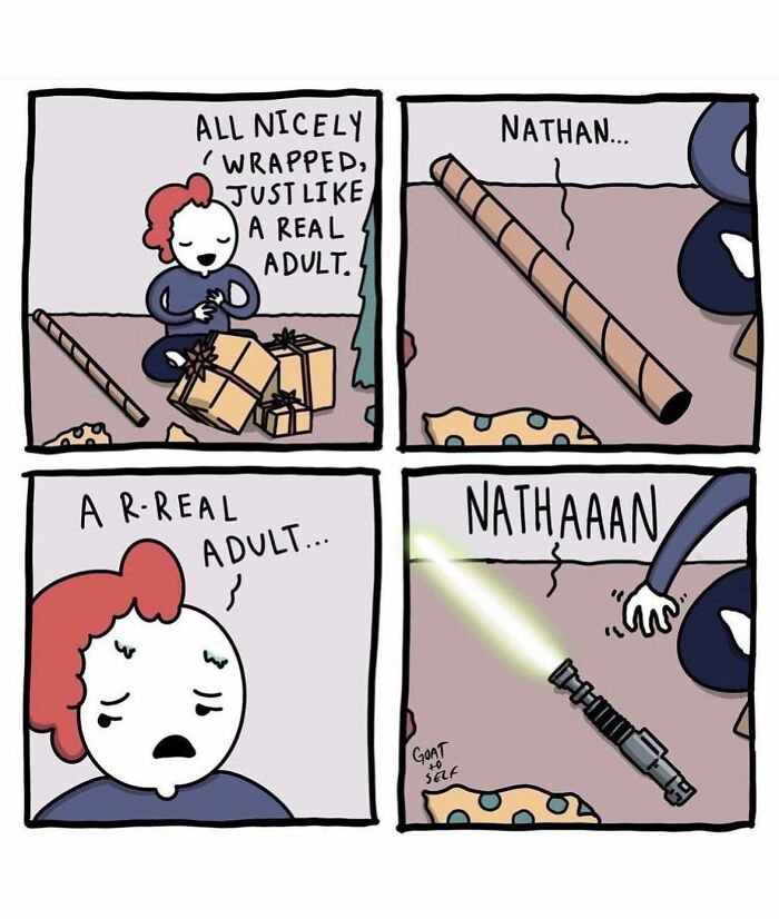 25 Ridiculous &lsquo;Goat To Self&rsquo; Comics With Dark Humor And Unexpected Turns (New Pics)