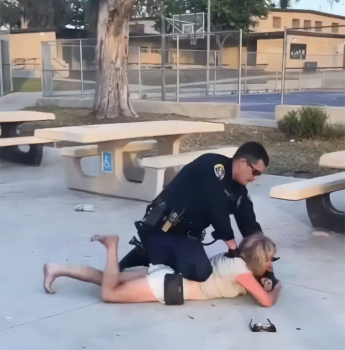 “Karen” Faces Instant Karma After Making Racist Comments To Kids Then Biting Cop