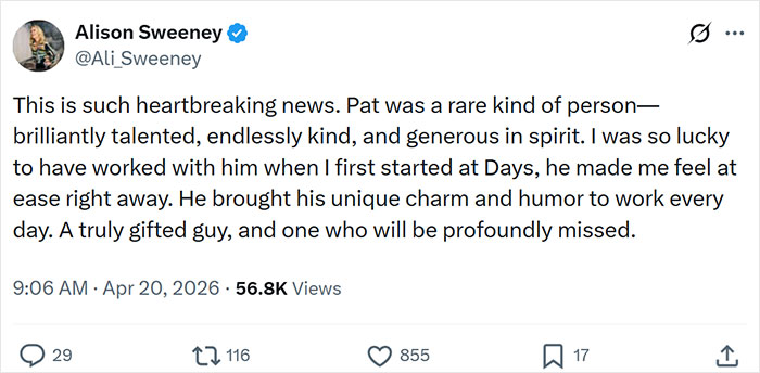 ‘Melrose Place’ Star Patrick Muldoon Passes Away Suddenly At 57