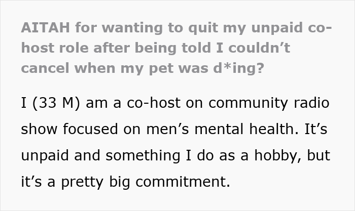 “Life Still Carries On”: Mental Health Worker Refuses To Give Day Off To Man Putting Down Sick Pet