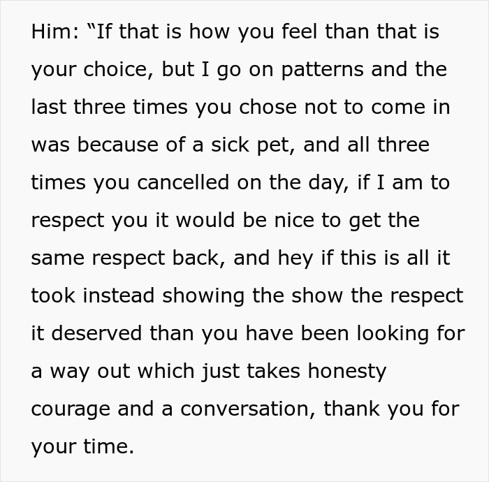 “Life Still Carries On”: Mental Health Worker Refuses To Give Day Off To Man Putting Down Sick Pet