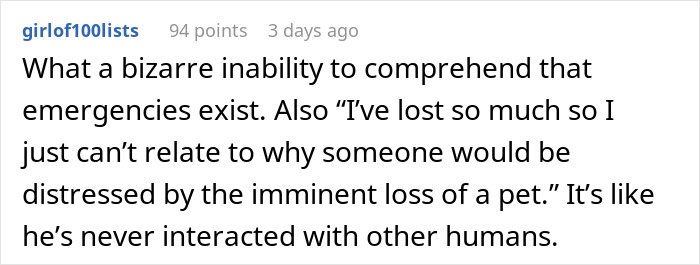 “Life Still Carries On”: Mental Health Worker Refuses To Give Day Off To Man Putting Down Sick Pet