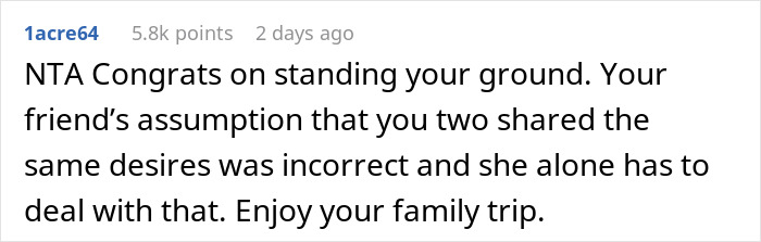 Friendship On Troubled Waters As Woman Doesn’t Want A Joint Family Trip With Bestie, She Loses It