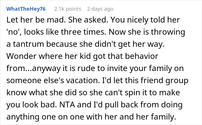 Friendship On Troubled Waters As Woman Doesn’t Want A Joint Family Trip With Bestie, She Loses It