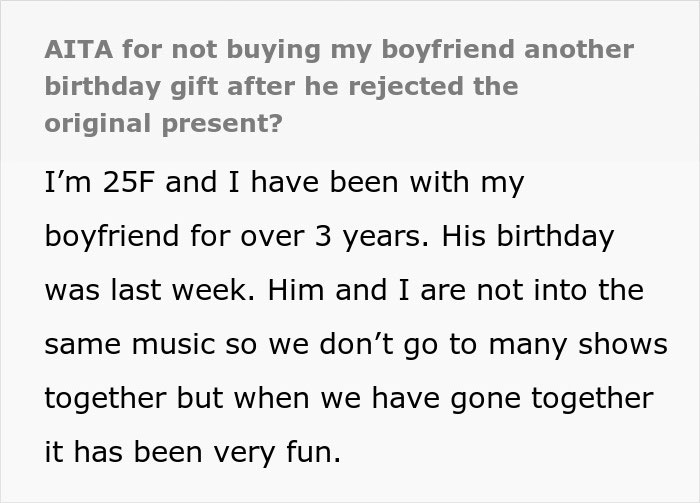 Woman Buys Concert Tickets For BF&rsquo;s Birthday Because He &ldquo;Loves Bands&rdquo;, His Reaction Makes Her Cry