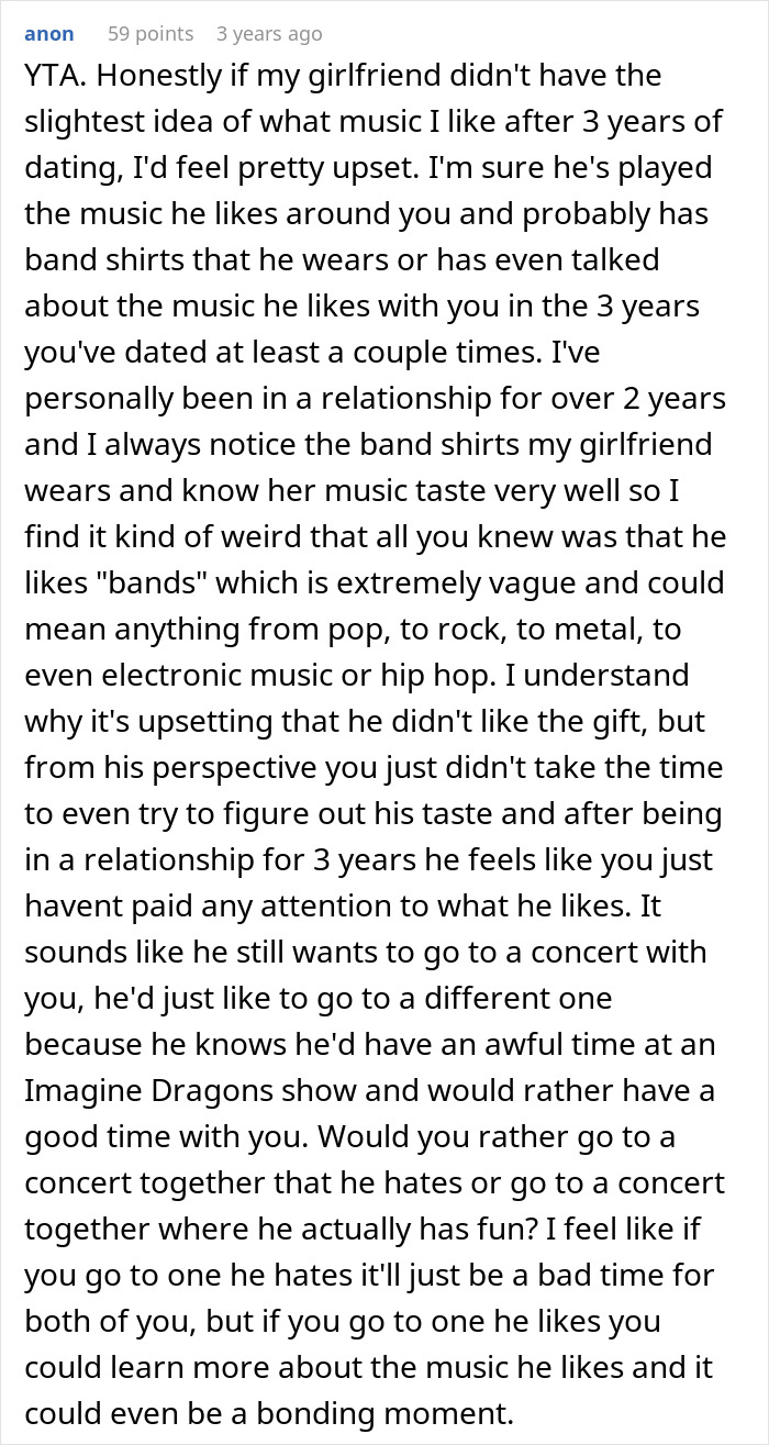 Woman Buys Concert Tickets For BF&rsquo;s Birthday Because He &ldquo;Loves Bands&rdquo;, His Reaction Makes Her Cry