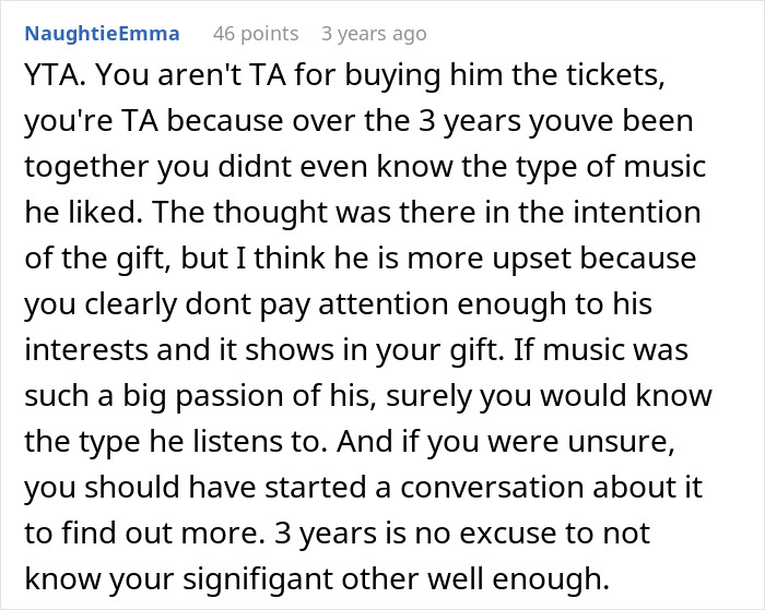 Woman Buys Concert Tickets For BF&rsquo;s Birthday Because He &ldquo;Loves Bands&rdquo;, His Reaction Makes Her Cry