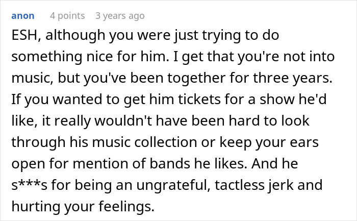 Woman Buys Concert Tickets For BF&rsquo;s Birthday Because He &ldquo;Loves Bands&rdquo;, His Reaction Makes Her Cry
