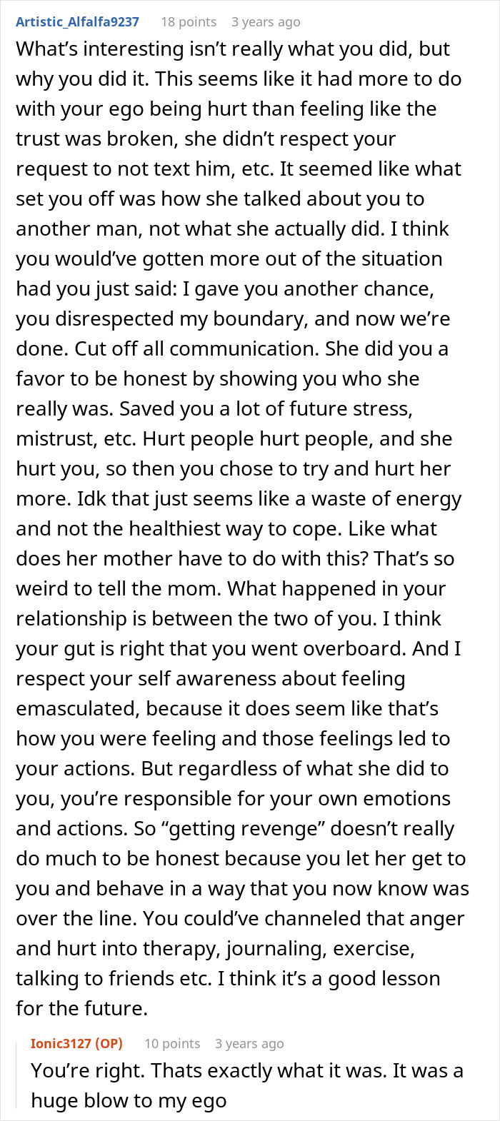 Guy Gets Savage Revenge On Cheating Ex, Thinks He Went Overboard: “A Doormat, A Joke, An Option”