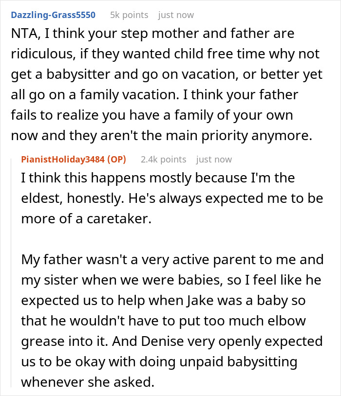 Dad Wants 35YO Daughter To Babysit 9YO Brother In France So He And Wife Can Relax Child-Free