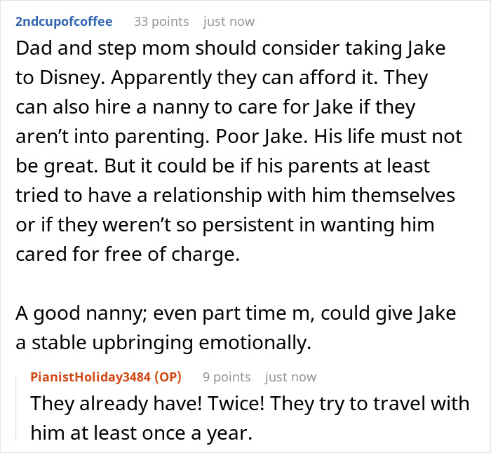 Dad Wants 35YO Daughter To Babysit 9YO Brother In France So He And Wife Can Relax Child-Free