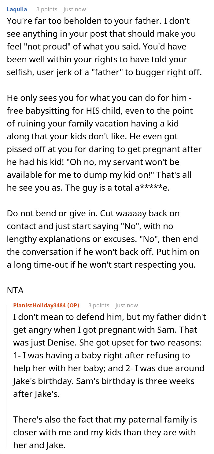 Dad Wants 35YO Daughter To Babysit 9YO Brother In France So He And Wife Can Relax Child-Free