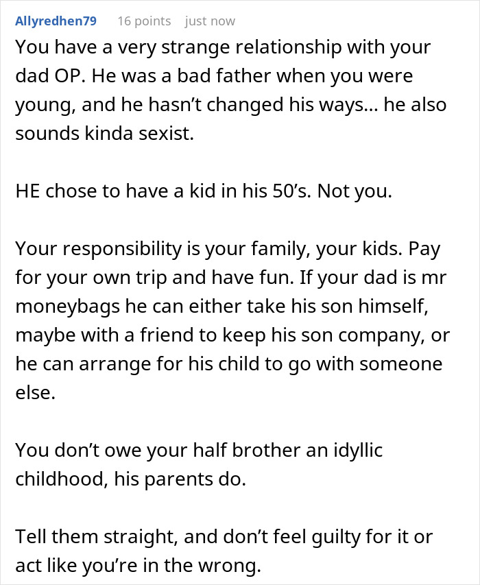 Dad Wants 35YO Daughter To Babysit 9YO Brother In France So He And Wife Can Relax Child-Free