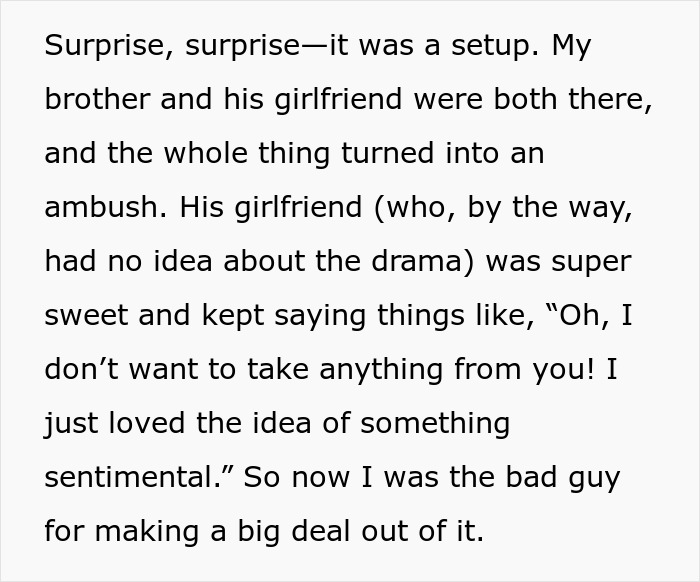 Bro Demands Sis Give Up Beloved Heirloom Ring For His Proposal, Calls Her Selfish As She Refuses