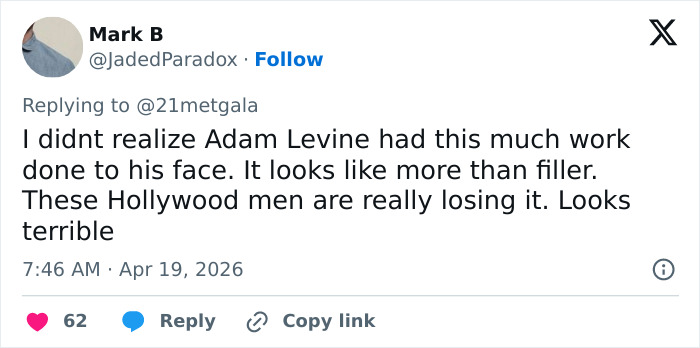 “The Milk Has Spoiled”: Adam Levine’s New Red Carpet Look Leaves Fans Stunned