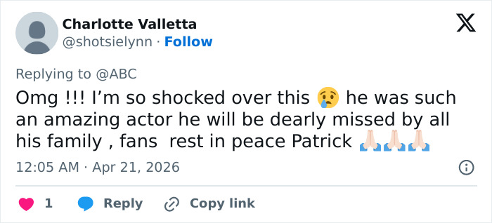 ‘Melrose Place’ Star Patrick Muldoon’s Horrific Final Moments Revealed By Family