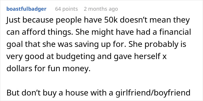 Man Upset GF Pretended To Be Broke For 5 Years When She Had $50K In Savings