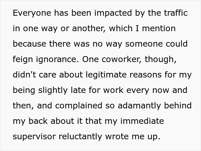 People Can’t Believe This Employee&rsquo;s Revenge On A Colleague Who Exposed Them For Arriving A Few Minutes Late