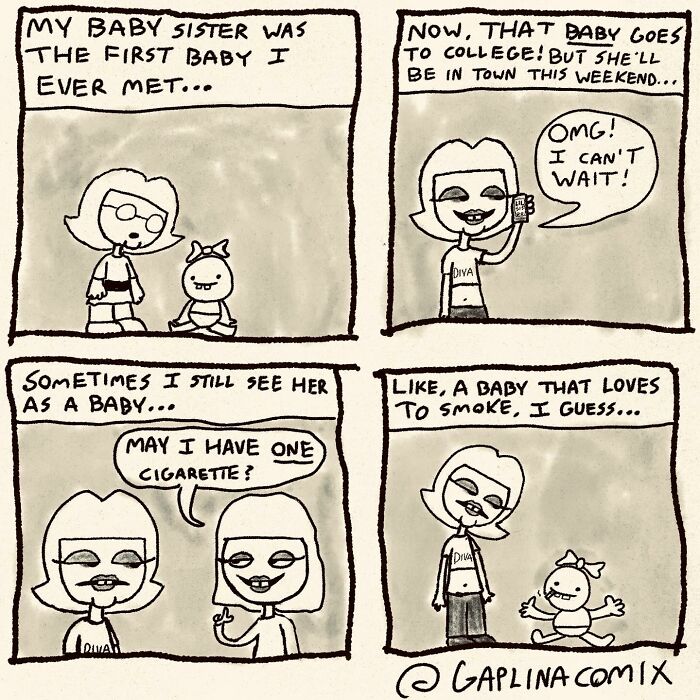 This Artist&rsquo;s 34 Comics Featuring Gaplina & Ovelette Perfectly Capture Life&rsquo;s Awkward Moments