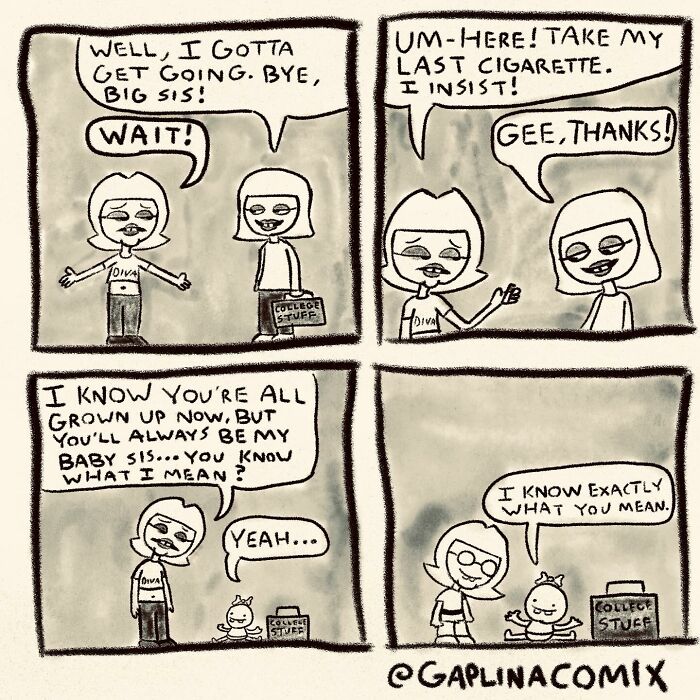 This Artist&rsquo;s 34 Comics Featuring Gaplina & Ovelette Perfectly Capture Life&rsquo;s Awkward Moments