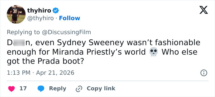 “That’s What She Gets For Being MAGA”: Sydney Sweeney’s Removal From ‘Devil Wears Prada 2’ Spurs Speculation