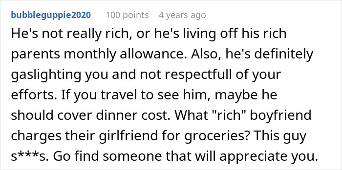 Rich Guy Expects Poor Girlfriend To Spend Loads Of Money On Him, Claims She Might “Bleed Him Dry”
